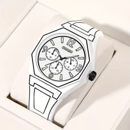 Preppy Style Quartz Wrist Watch - Round Dial, Electronic Drive, Silicone Strap, Unisex, Holiday Gifts(Gift box does not include)