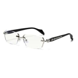 Frameless Anti Blue Light Glasses Rectangular Flat Lens for Women & Men