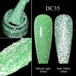 Mtssii Reflective Glitter Gel Pink Sparkling Sequins Gel Nail Polish Soak Off UV Nail Gel Semi-permanent Nail Art Decoration