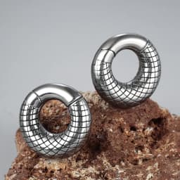 Giga 6mm Ear Hoop Stretcher Weights for Stretched Ears, 2g Stainless Steel 316L Ear Plugs Hanger Expander Body Piercing Jewelry