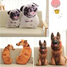 45CM 3D Simulation Dog Pillow Sleeping Doll Creative Plush Toys Dog Hound Shar Pei Cushion Soothing Toy For Girl Gifts