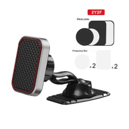 Mini Magnetic Car Phone Holder Dashboard Swivel Mount with Strong Adhesive Base Universal Sticky Stand for All Mobile Cell Phone