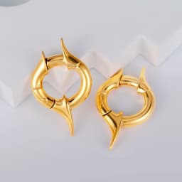 Vankula 2PCS Vintage Galactic  Ear Weights Hangers Stainless Steel Tunnels Gauges for Stretched Lobe Piercing Body Jewelry