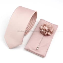 Hot Sale Bowtie Cufflink Brooch Tie Set Polyester Purple Blue Sage Green Necktie For Groom Suit Wedding Cravat Shirt Accessory