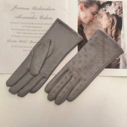 New winter women's sheepskin gloves with touch screen and warm velvet rivet style genuine leather gloves