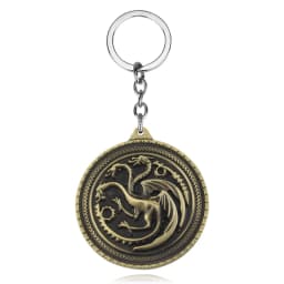 Dragon House Keychain Targaryen Dragon Shape Keyring for Fan Collection Accessories Friends Gift