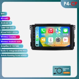 Hizpo AI Voice Wireless CarPlay Android Auto Radio For Smart Fortwo 451 2005 - 2010 4G BT Car Multimedia GPS 2din Autoradio 7862