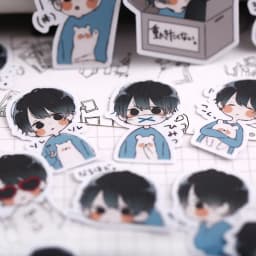 32pcs Cute Boy Stickers For Car Styling Waterproof Bike Motorcycle Phone Book Travel Luggage Toy Funny Sticker Decals