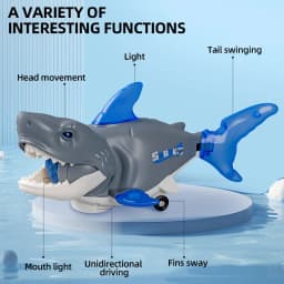 Electric Multi-directional Swaying Shark Color-changing Music Light Artificial Animal Toy Electronic Pets Toys for Boys Gifts