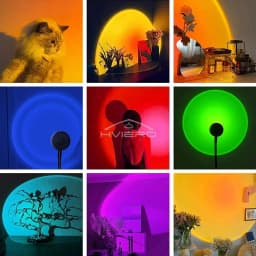 LED Sunset Lamp Nightlight USB Projector Birthday Party Decoration Mood Lights Bedroom Living Room Wall Photography Multipurpose