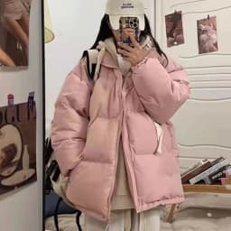 New Winter Thick Warm Fake Two Pieces Down Cotton Jacket Woman Parkas Overcoat Autumn Female Korean Loose Puffer Outerwear Black