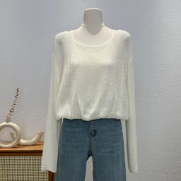 Hollow Out Long Sleeve Thin Knit Blouse 2026 New Summer Sun Protection Cover Up Cami Figure-Flattering Two Piece Set Top