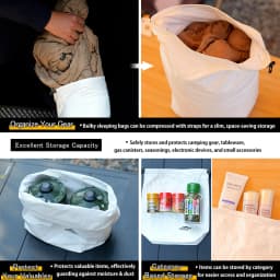Soomloom Tyvek Storage Bag Set, Ultralight Tear-Resistant Organizer Bags for Hiking Camping Gear, Clothing Dust Sack
