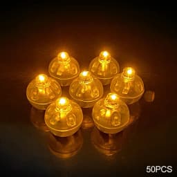 50PCS LED Balloon Lights Tiny Ball Lights for Balloon Mini Round Led Ball Lamp for Bar Lantern Christmas Wedding Party Decor
