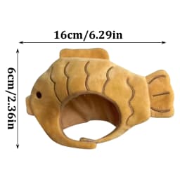 Cartoon Cat Hat Cute Fish Shape Pet Cat Costume Breathable Headdress Hat for Cat Pet Cats Headgear Pet Plush Fun Hat Toy for Cat