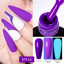 MEET ACROSS 7ml Orange Red Pink Gel Nail Polish Laser Sparkling Soak Off Semi Permanent Nail Art UV Gel Varnishes Spring Summer