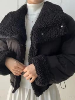 Korean Double-Sided Wear Lamb Fur Patchwork Down Cotton Jacket Women's Autumn Winter Fashion Short Big Lapel Student Bread Coat