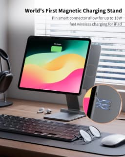KUXIU X33 PRO MAX iPad Magnetic Charging Stand for iPad Pro 11/12.9/13 inch M4/iPad Air 11/13 inch M2 M3 Foldable Tablet Holder