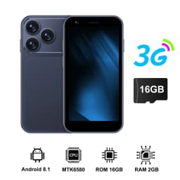 SERVO Mini Android Smartphone 3.0" Touch Screen 3G Dual SIM 2GB+16GB Face Unlock HiFi Sound WiFi Hotspot GPS Pocket Mobile Phone