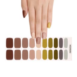16/20/22Tips Semi-Cured Gel Nail Patch Adhesive Sliders Long Lasting Full Gel Nail Stickers DIY Manicure Harden In UV Lamp Need