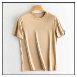 SuyaDream Mens Solid Tee Cotton Silk Blend Plain O Neck Short Sleeved Cozy T Shirts 2026 Summer Simple Chic Top White Black