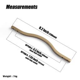 Goo-Ki Low Profile Antique Brass Cabinet Pulls Double Hole Centers(11.4''/12.6'') Zinc Alloy Handle for Drawer Cupboard Wardrobe