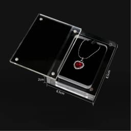 Small Size Jewelry Display Box Lockable Acrylic Magnetic Gemstone Casket High-Quality Necklace Storage For Gift Box New 2024
