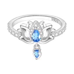 PANPOKI S925 Sterling Silver Flower Butterfly Insect Closed Ring For Women Finger Ring Personality Jewelry Party Trendy Gifts