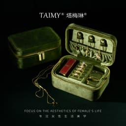 TAIMY Personalized Velvet Jewelry Box Double Layer Design High Capacity Travel Ring Necklace Earrings Jewellery Organizer