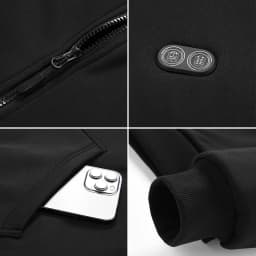 Hoodie Jacket That Will Heat Up Windproof 17 Zones Heated Hoodies Jackets Male Hoodie Winter Warm (Not Included The Power Bank)