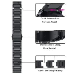 22mm 20mm 18mm Metal Strap for Garmin Forerunner 255 165 570 970 965 265 Wristband for Garmin Venu 3s 4 2/Vivoactive 5 4 3 Belt