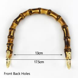1/2Pcs Deepeel Natural Bamboo Handle Clutch HandBag Frame Replacement U-shaped Handles for Woven Bag Luggage Hardware Accessory