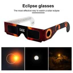 5PCS Premium Eclipse Eyeglasses AAS Approved Solar Glasses CE and ISO Certified HD Filter Film Crisp Image Goggles Paper Eyewear