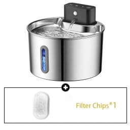 Wireless smart sensor pet water dispenser 2.0L stainless steel automatic circulating water dispenser with water level window