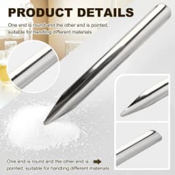 6 Inch Lab Spatula Stainless Steel Lab Scoop Spatula with Rounded Pointed Ends Laboratory Curved Metal Bead Scoop for Scooping T