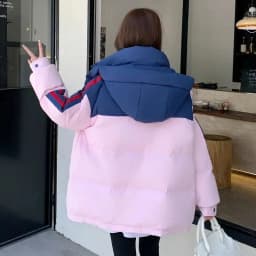2025 Oversized Down Cotton Coat Women Korean Winter Jacket Warm Casual Hooded Parkas Patchwork Puffer Thick Snow Wear Outwear