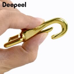 1-5Pcs Solid Brass Hook Buckle Carabiner Trigger Clip Snap Clasp Bag Strap Dog Collar Key Chain Buckles DIY Hardware Accessories