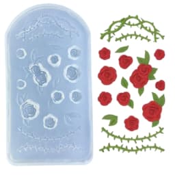Resin Shaker Mold Flowers Small Flexible Pendant for Keychain Hollow Silicone Mold Epoxy Jewelry Making Pendant Quicksand Mould