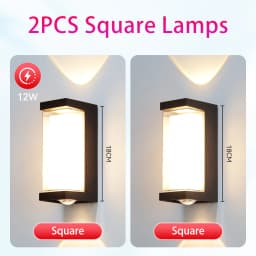 Outdoor Wall Light Home Waterproof Wall Lamp AC85-265V Porch Lights Outdoor Wall Lighting For Garden Backyard Doorway Decoration