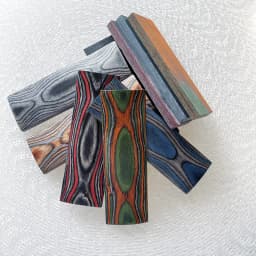 2pieces Technology Laminated Color Wood for Knife Handle Making Material DIY Handicraft Making Shank Grips Material 120x40x10mm