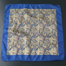 32cm Fashion Mens Oversized Polka Dot Pocket Square Elegant Silky Floral Navy Blue Handkerchief Wedding Tuxedo Accessories Hanky