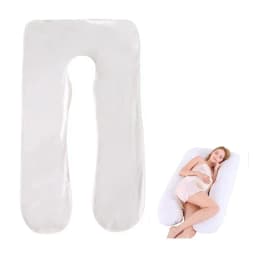 Cotton Pregnant Maternity U-type Body Pillow Case 140/150CM with Removable Washable Cover Sleeping Support for Leg Pillow Cover
