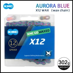KMC Waxed Go 12S Bicycle Chain X12 Aurora 12 Speed Wax Chains Road Bike Curren Mountain Bicycle Chain for Shimano M6100 M8100