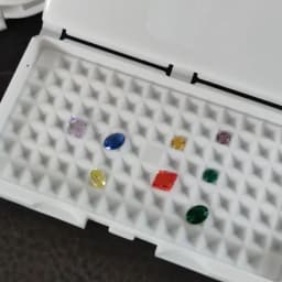White Diamond Jewelry Storage Box 3-10mm Gemstone Display Organizer Case for Store Gems Bare Stone Packaging Cover Tray
