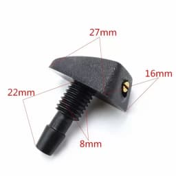 2 Pcs/Set Car Universal Front Windshield Wiper Nozzle Jet Sprayer Kits Sprinkler Water Fan Spout Cover Washer Outlet Adjustment