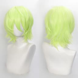 35cm Short Black Spiky Cosplay Wig Pre-Teased Crown Heat Resistant Synthetic Wig Layered Flipped-out Universal Anime Wig