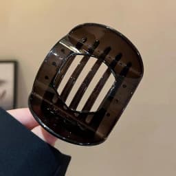 Women Vintage flat claw clip Large black Arc Shaped Duck Claw girls Plastic Duckbill hairclip flat hair clip Hair Accessories