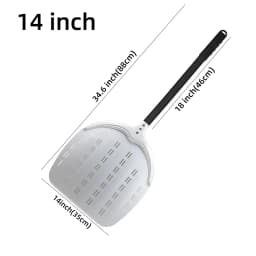 12 13 14Inch Pizza Peel Long Handle Turning Aluminum Pizza Turner Nonstick Baking Tool Perforated Paddle Kitchen Accessory