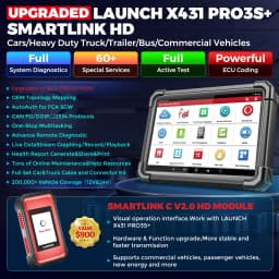 LAUNCH X431 PRO3S+ Smartlink HD Auto Diagnostic Tool For 12V Car + 24V Truck J2534 Program ECU Coding All Service Bidirectionnal