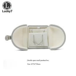 Double Open Button Jewelry Box Valentine's Day Birthday Surprise Gift Ring Pendant Stud Necklace Box Jewelry Boxes and Packaging